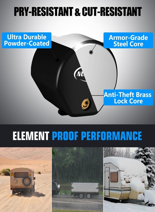 NUOVEPE Trailer Hitch Locks Coupler Tongue: Black - Image 3