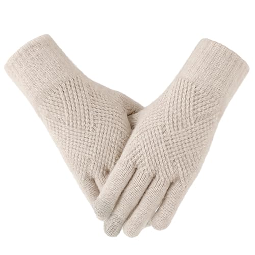 TOBEHIGHER Winter Gloves - Gloves for Women Cold Weather, Touch Screen Winter Gloves Women Warm Alpaca Fleece Knit Gloves - Image 1