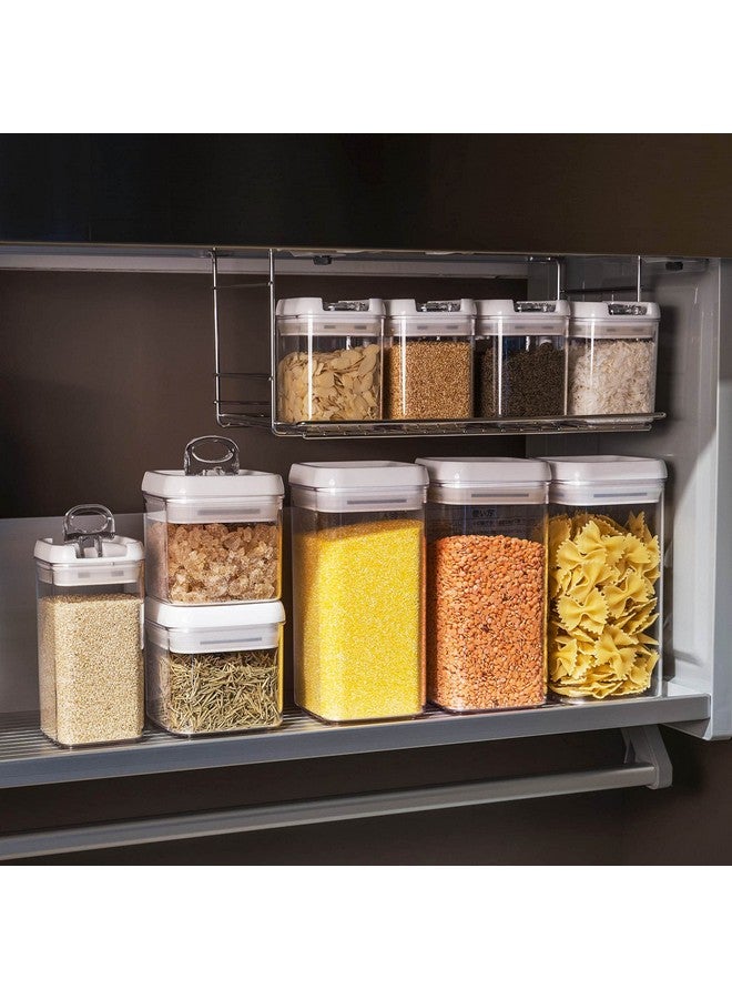 Felli Flip Tite Food Storage Container with Lid Airtight 4" Ring Seal Flip Top, Stackable Acrylic Canister Jar for Pantry Kitchen Counter, Snack Coffee Bean Granola Pet Treats Cracker Holder (1.3 qt) - Image 2