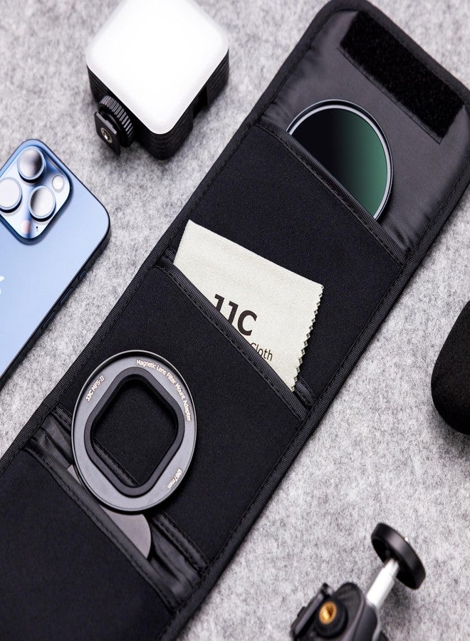 JJC 67mm Phone Lens Filter Adapter+ND2-128 Filter Set for iPhone 16 15 14 Pro Pro Max Plus, Double-Sided Magnetic Phone Lens Filter Ring with 1/4-20" Screw & Cold Shoe Mount Pull-Out to fit 16 15 Pro Max - Image 5