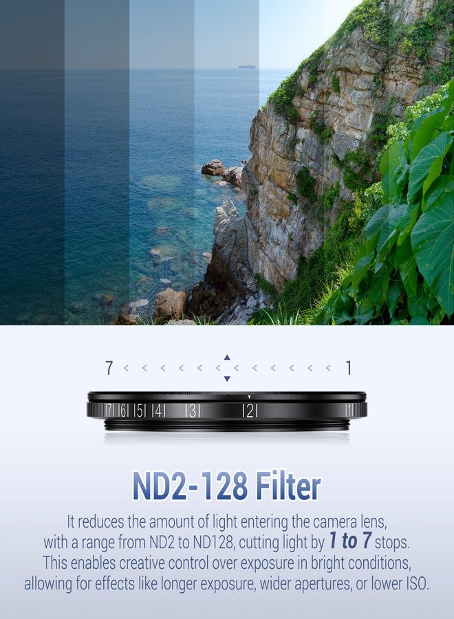 JJC 67mm Phone Lens Filter Adapter+ND2-128 Filter Set for iPhone 16 15 14 Pro Pro Max Plus, Double-Sided Magnetic Phone Lens Filter Ring with 1/4-20" Screw & Cold Shoe Mount Pull-Out to fit 16 15 Pro Max - Image 3