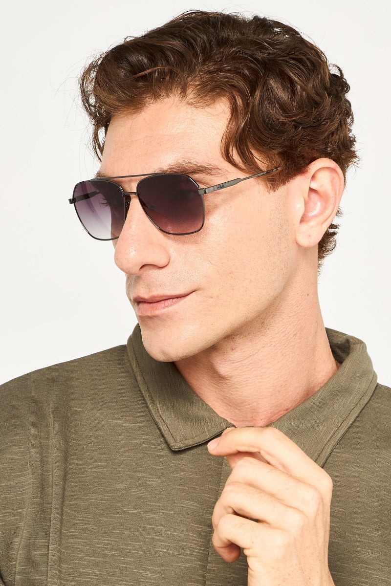 FILA نظارات شمسية طيار للرجال SFI216، سوداء - Image 2