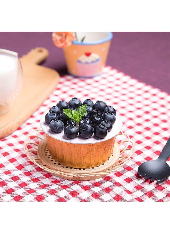 Garlo Aluminum Cupcake Pans with Lids,50pcs 130ml Muffin Liners Cups, Disposable Foil Ramekins, Aluminum Foil Baking Cups, Cupcake Baking Cups, Aluminum Foil Cupcake Holders Pans with Lids  - Image 3