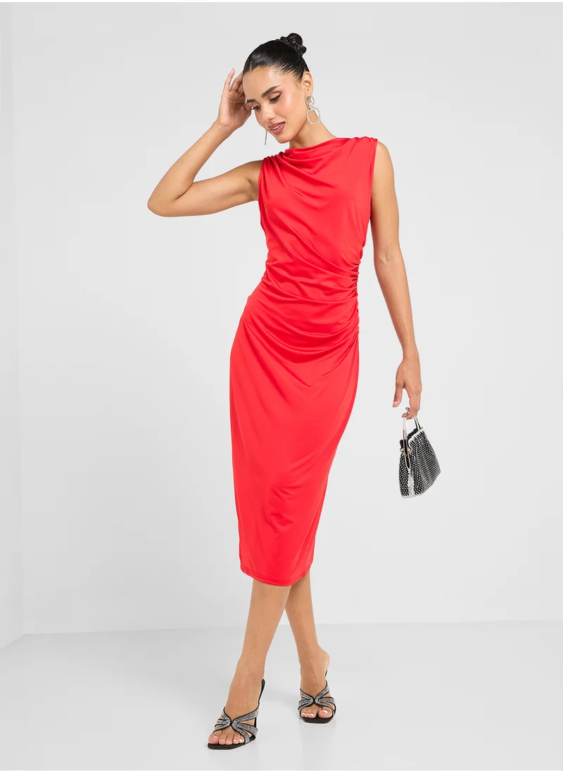 جينجر Draped Bodycon Dress