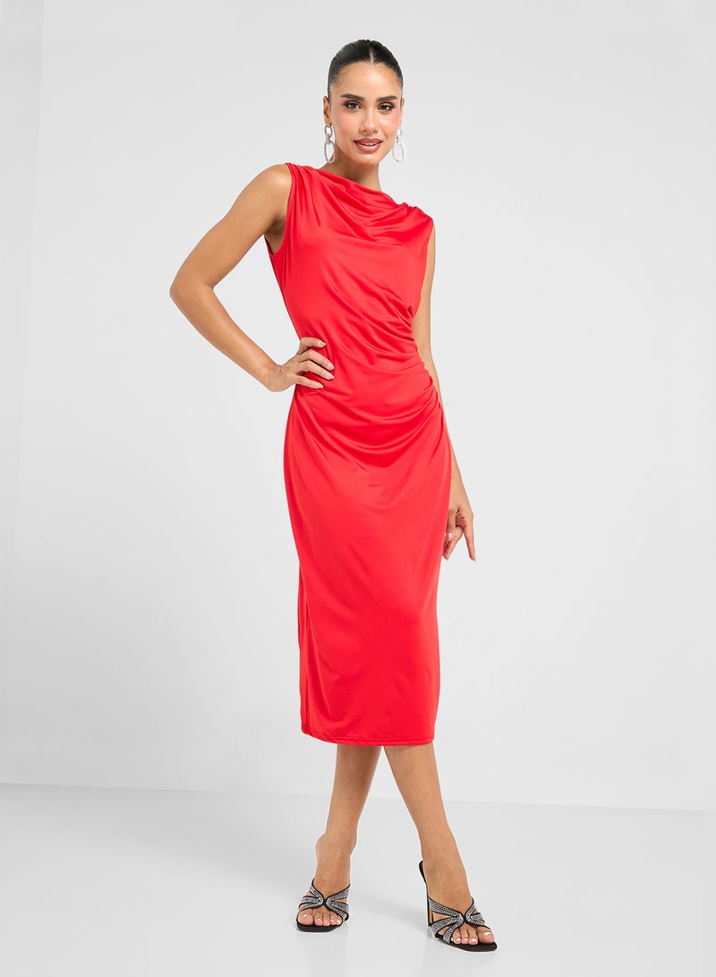 Ginger Ruched Sleeveless Dress - Image 4