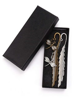 Generic Bookmarks Glow in The Dark Bookmarks Metal Feather Dragonfly Luminous Hooks Women Friend Unique Pretty Beautiful Chakra Separator Apply to Book Lovers Girls Men Adults Kids Book Lover Gift  - Image 1