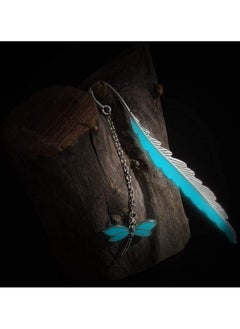 Generic Bookmarks Glow in The Dark Bookmarks Metal Feather Dragonfly Luminous Hooks Women Friend Unique Pretty Beautiful Chakra Separator Apply to Book Lovers Girls Men Adults Kids Book Lover Gift  - Image 4
