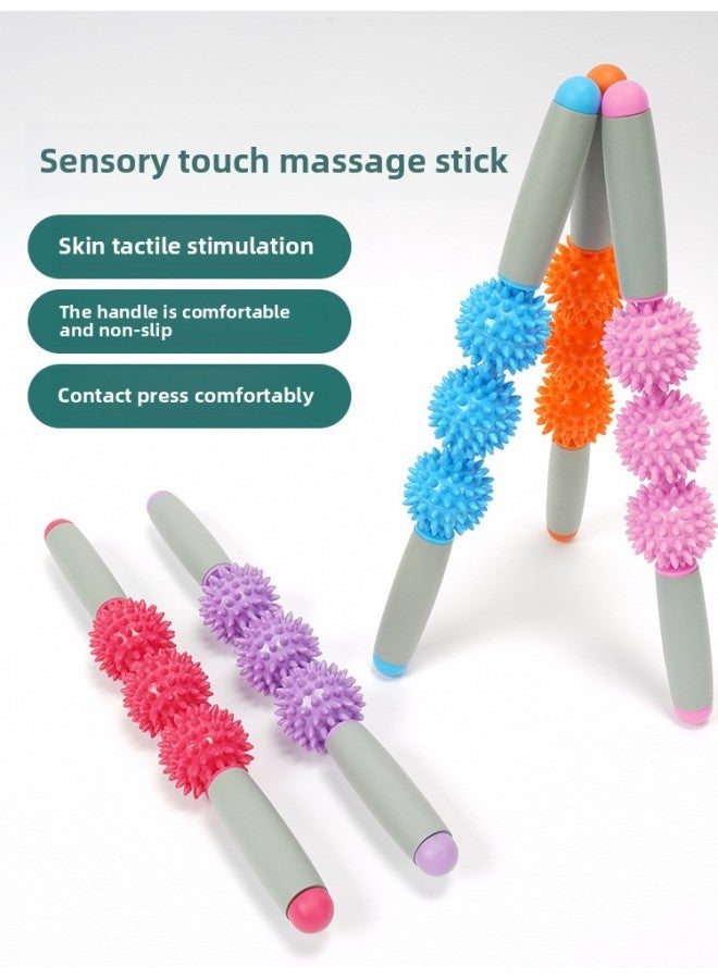 إسكدنيا جهاز تدريب اللمس للأطفال، عصا تدليك الكرة، ألعاب الأطفال المنزلية، فرشاة اللمس، أدوات تعليمية لإعادة تأهيل اللمس- اللون: عصا تدليك اللمس، أحمر وردي - Image 2