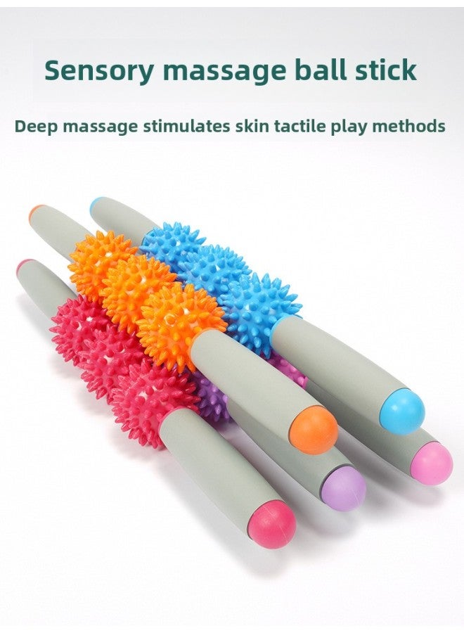 إسكدنيا جهاز تدريب اللمس للأطفال، عصا تدليك الكرة، ألعاب الأطفال المنزلية، فرشاة اللمس، أدوات تعليمية لإعادة تأهيل اللمس- اللون: عصا تدليك اللمس، أحمر وردي - Image 3
