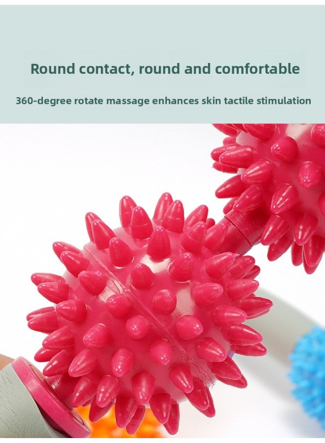 إسكدنيا جهاز تدريب اللمس للأطفال، عصا تدليك الكرة، ألعاب الأطفال المنزلية، فرشاة اللمس، أدوات تعليمية لإعادة تأهيل اللمس- اللون: عصا تدليك اللمس، أحمر وردي - Image 5