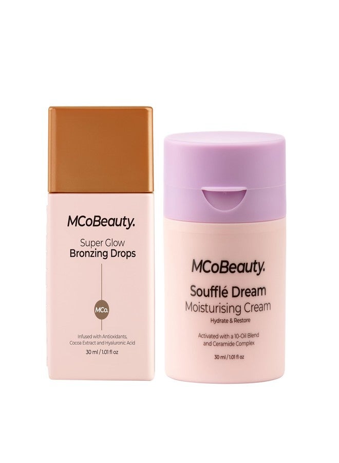 أم سي أو بيوتي مجموعة MCoBeauty Bronze & Glow Skin Duo - قطرات تسمير البشرة ومرطب - Image 1