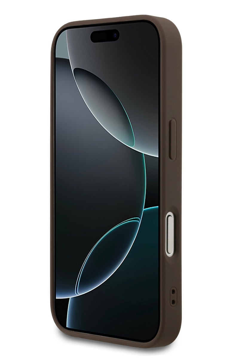 GUESS iPhone 17 Pro Max MagSafe Case 4G PU Leather With Small 4G & Classic Metal Logo / Magsafe Compatible / Ultra Slim / lightweight design / Easy Installation - Brown - Image 5