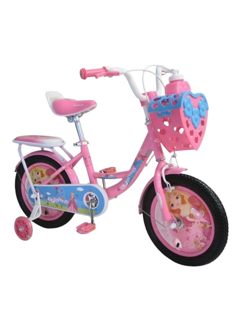 BABYCARA Girl Bike for Kids Widened Wheels with Basket and Training Wheels for Riding Cycling Available 3 to 8 Years  - Image 2