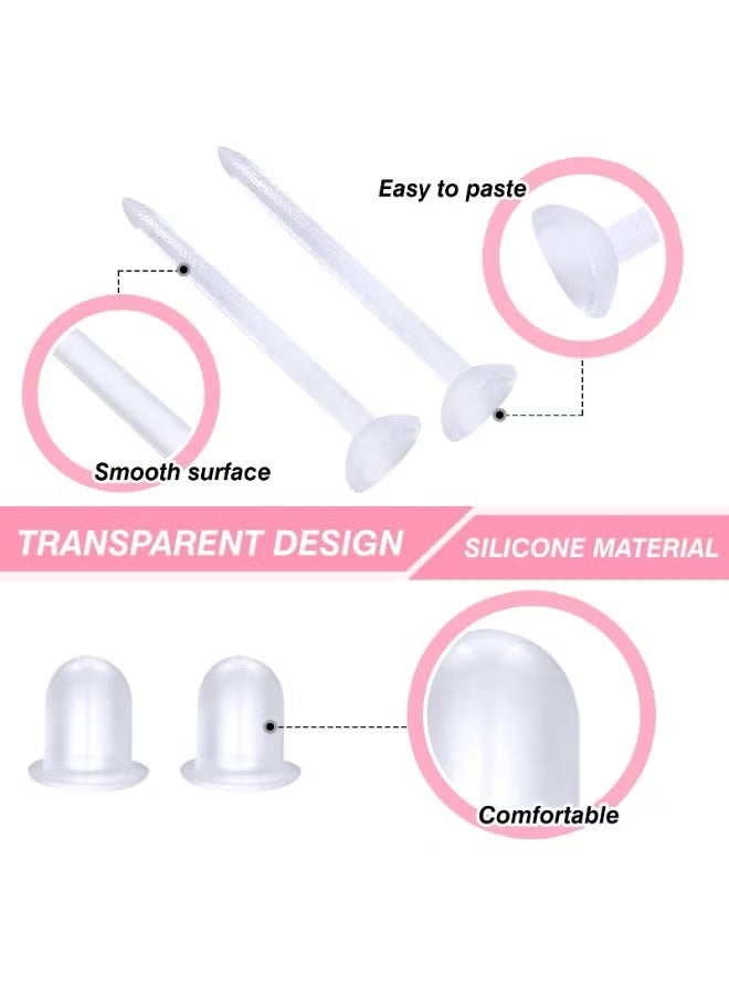 Ba Love 3mm Plastic Earrings, Clear Invisible Plastic Earrings Blank Pins Stud Tiny Head Findings DIY Supplies (200 pieces/100 Pairs) - Image 3