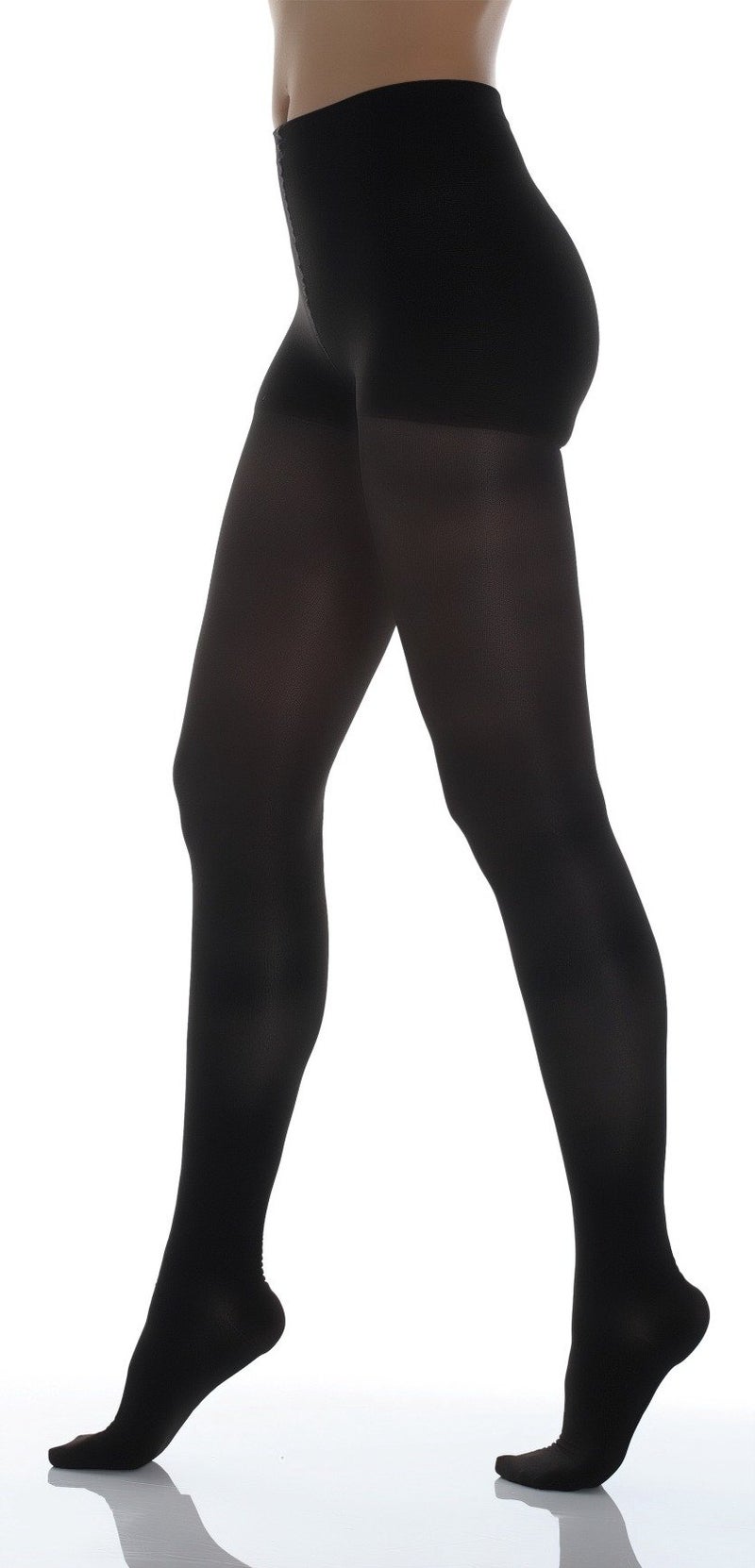 BriteLeafs Sheer Compression Pantyhose 20-30 mmHg, Firm Support, Closed Toe (Medium, Black) - Image 3