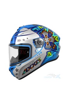 AXXIS HELMET AXXIS FF112D DRAKEN S STAR C17 MATT FLUOR BLUE 