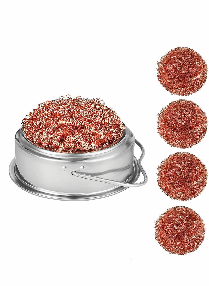 Y&D Soldering Tip Cleaner Solder Cleaning Wire and Holder Soft Coiled Brass Ball Kit, Wipe the Iron with Clean Copper Ball, No Water is Needed - Image 1