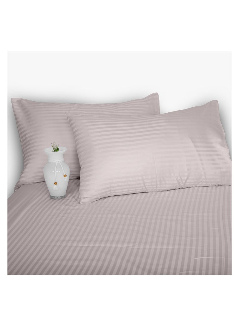 فاميلي بيد ملاية فلات سادا مقلم 3 قطع مقاس 180×250 سم موديل 002 من فاميلي بد - Image 2