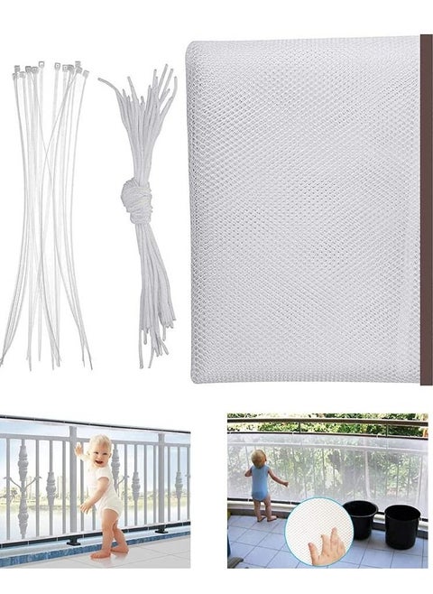 Durable Adjustable Child Banister Safety Guard Removable Balcony and Stairway Safety Net 200cm*79cm