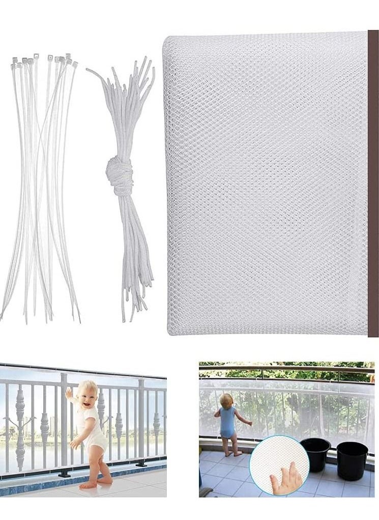 Durable Adjustable Child Banister Safety Guard Removable Balcony and Stairway Safety Net 200cm*79cm