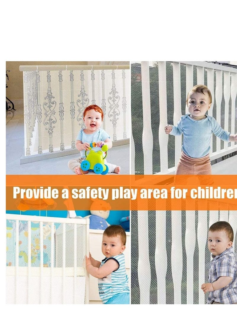 Durable Adjustable Child Banister Safety Guard Removable Balcony and Stairway Safety Net 200cm*79cm