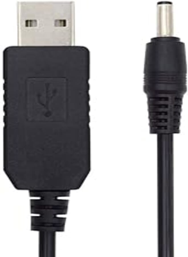 cablecc 5V USB 2.0 Type-A to 3.5x1.3mm DC 12V Voltage Riser Boost Power Plug Barrel Connector Cable 100cm