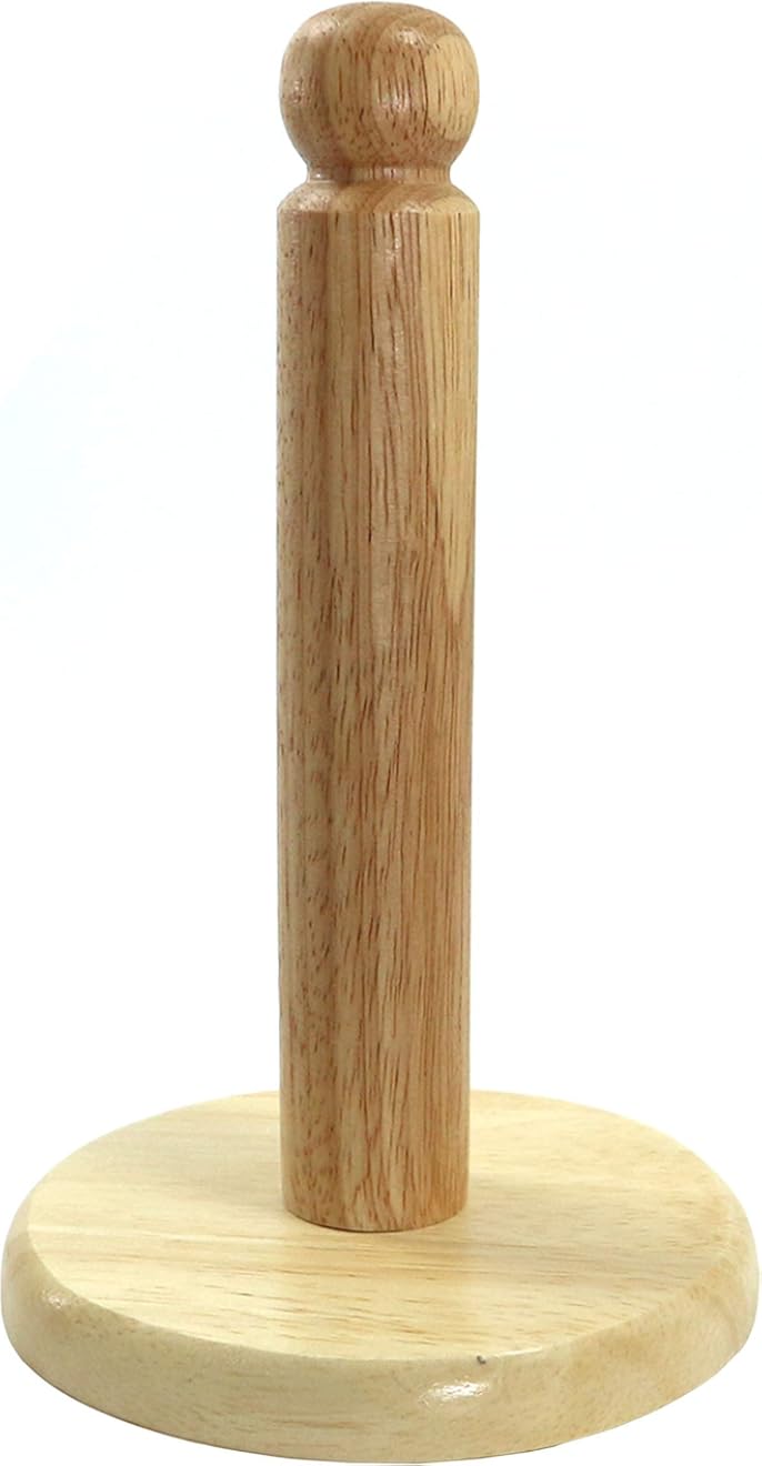 Industrial Hardwood Toilet Paper Stand Countertop Toilet Roll Paper Holder