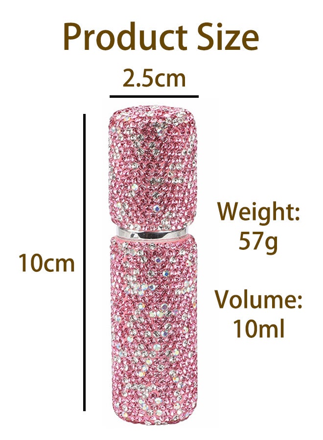 مكمهينغ بوب بخاخ عطر 10 مل، زجاجة رذاذ صغيرة فارغة محمولة للعطور، بخاخ سائل، تصميم دوار باستخدام غلاف من الألومنيوم وبطانة زجاجية، فضي  - Image 4