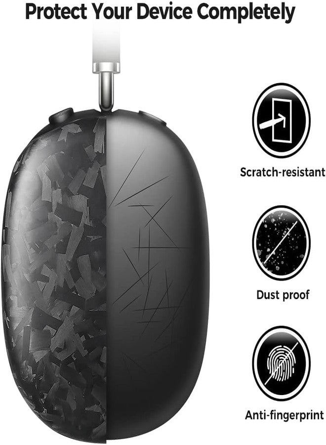 MONOCARBON Forged Carbon Fiber for AirPods Max Case, with AirPods Max Covers Anti-Scratch Shock Resistant Headset Ultra Protective Accessories for AirPods Max Headphones-Matte Finishing - Image 3