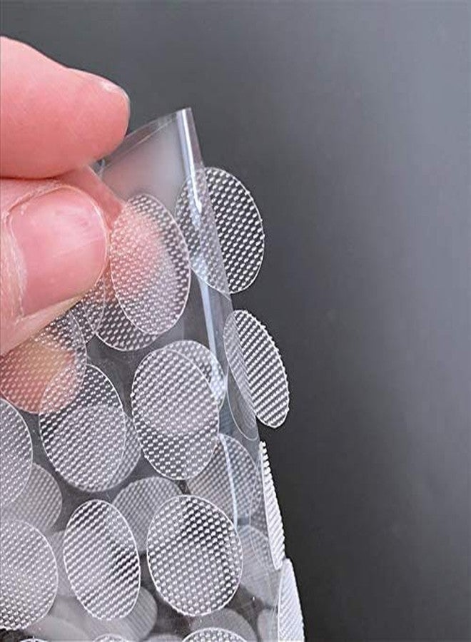 Vkey Transparent Sticky Back Thin Clear Dots with Adhesive Hook & Loop Coins Tapes (1.5cm/216pairs) - Image 4