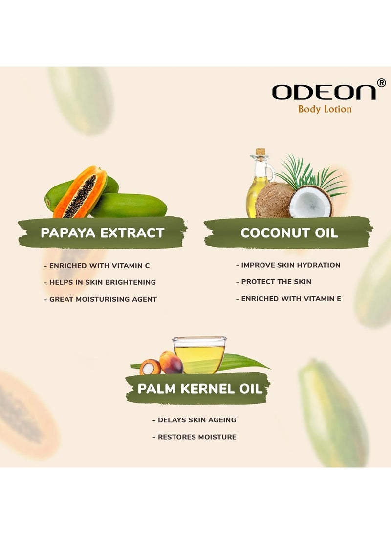 Odeon Body Lotion 400ml (Papaya) - Image 3