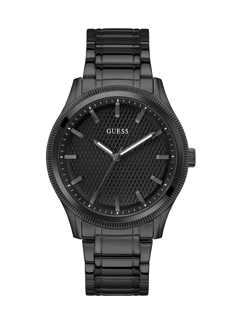 GUESS Men's Dress Black Dial Round Case Analog Men Watch GW0626G3 - 44mm - Image 1