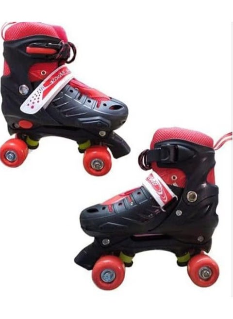 L size 2 row 4 wheel adjustable inline skates