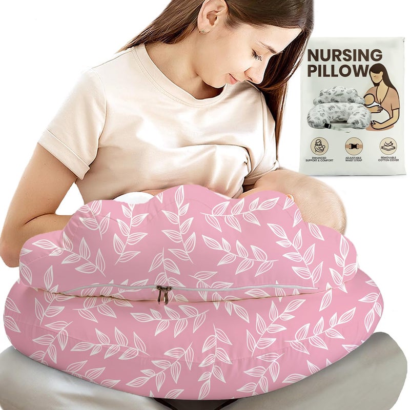 PILLANI Nursing Pillow, Breastfeeding Pillows for Enhanced Safety & Comfort for Mom & Baby, Removable Cotton Cover, Adjustable Waist Strap, Breastfeeding Essentials, Baby Registry Search - Image 1