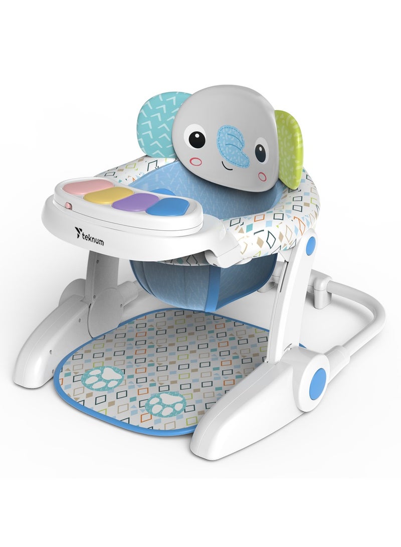 TEKNUM TEKNUM Baby Portable Dining Feeding Chair and Recliner Activity Chair - Elephant  - Image 1