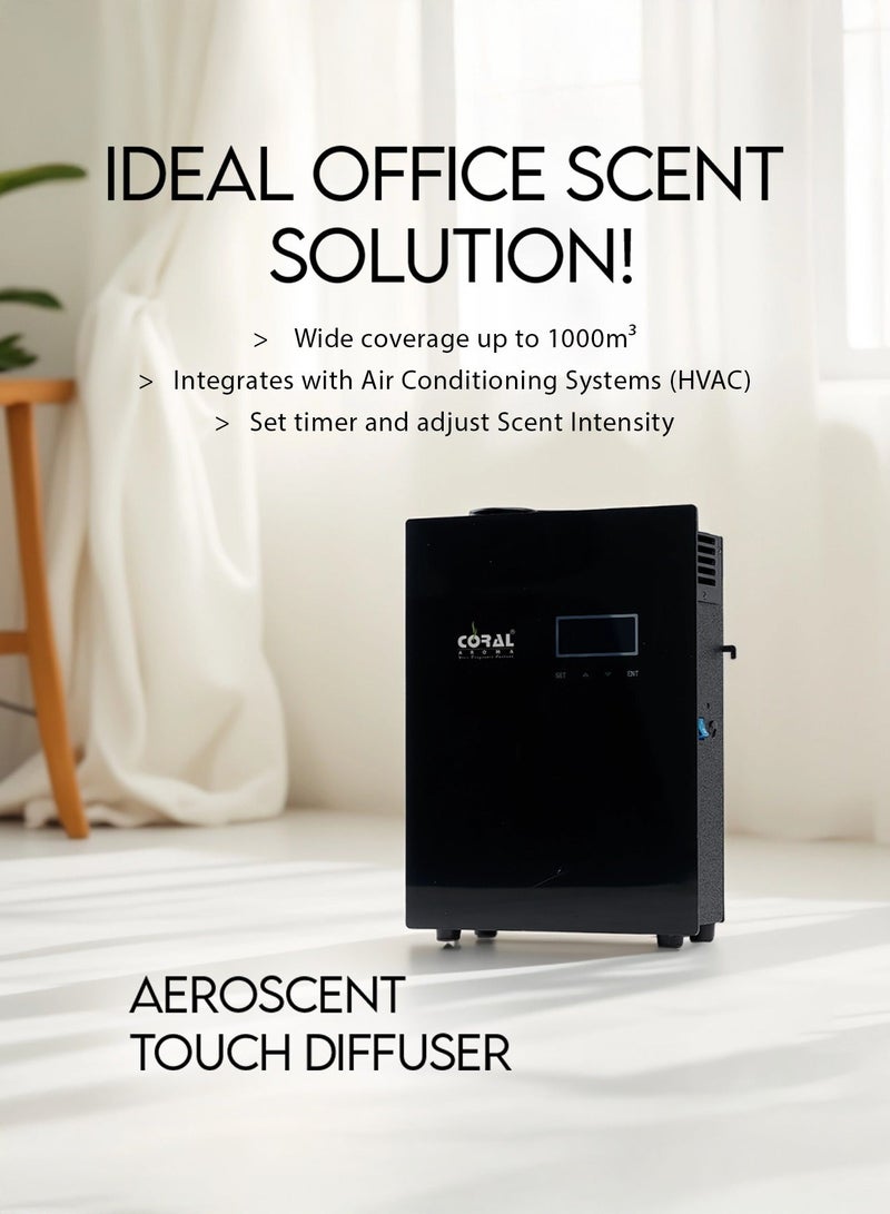 CORAL AROMA Aeroscent Touch Scent Diffuser Machine For Home And Office | HVAC Scent Machine | Infused With Cold Air Diffusion Technology | 1000 CBM Coverage | Touch Screen Control | Timer Settings - Image 4