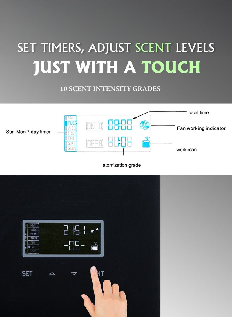 CORAL AROMA Aeroscent Touch Scent Diffuser Machine For Home And Office | HVAC Scent Machine | Infused With Cold Air Diffusion Technology | 1000 CBM Coverage | Touch Screen Control | Timer Settings - Image 3