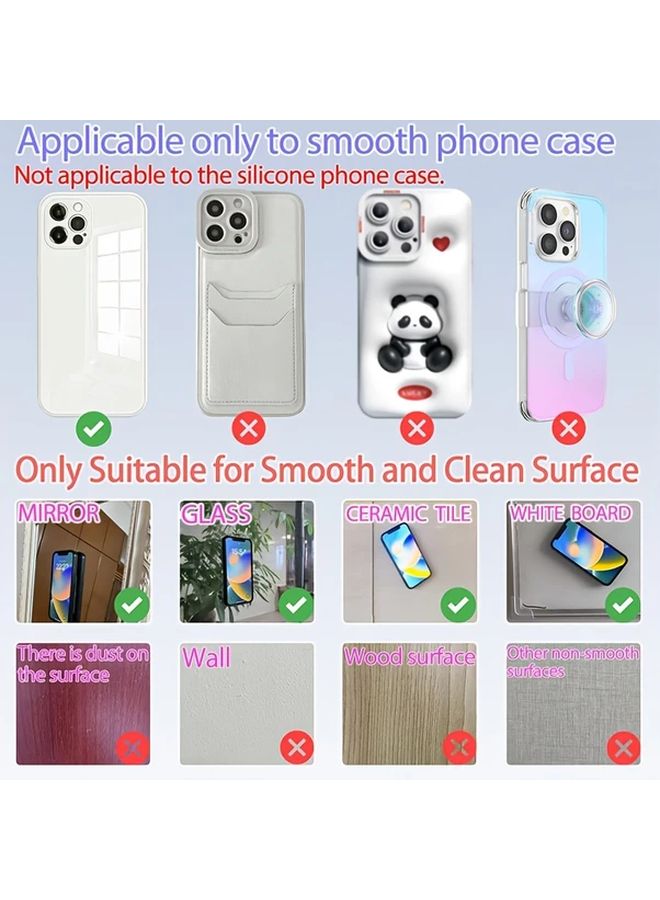 Lack Blue Double Sided 40 Square Suction Cup Phone Holder For Smooth Surfaces - Image 3