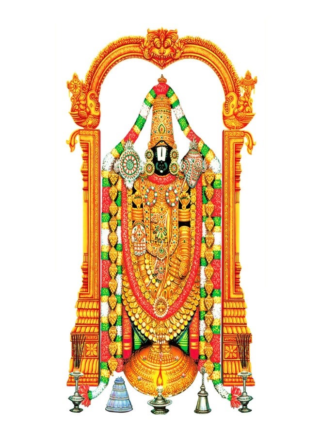 Sticker Yard Lord Balaji Maharaj Vinyl Multicolor Wall Stickers Standard Size 40X50CM - Image 1