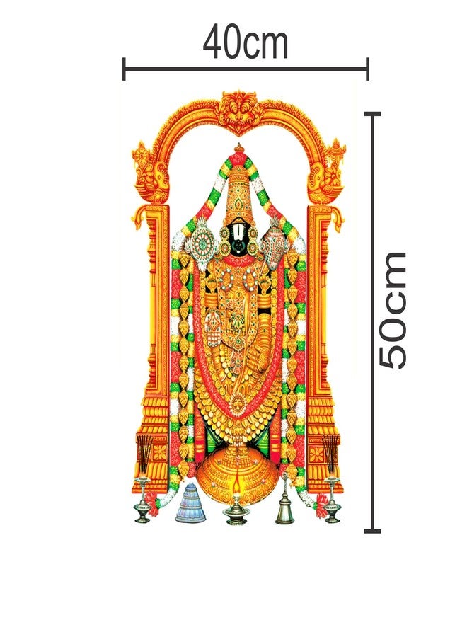 Sticker Yard Lord Balaji Maharaj Vinyl Multicolor Wall Stickers Standard Size 40X50CM - Image 3