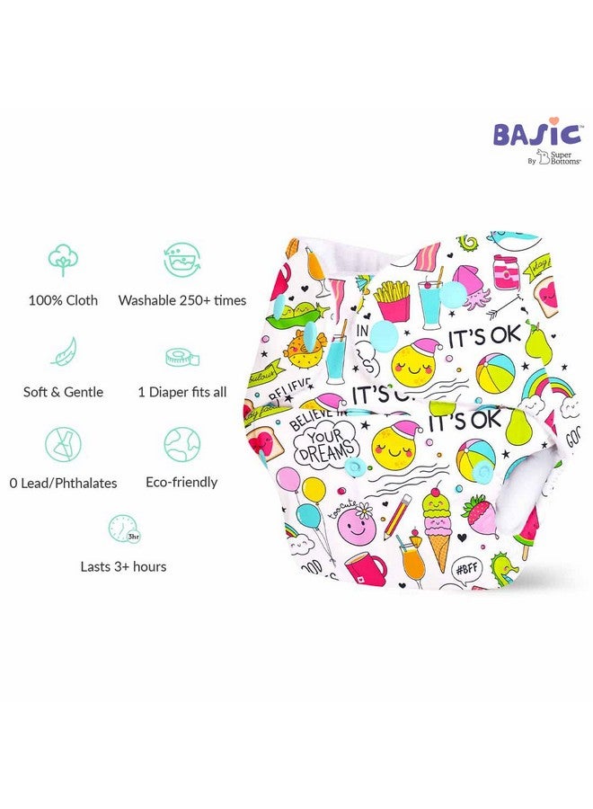 سوبربوتمز حفاضات قماشية SuperBottoms BASIC EASY + حشوات - حفاضات قماشية قابلة للتعديل وإعادة الاستخدام بمقاس حر للأطفال من سن 0 إلى 3 سنوات | مع منقوع سريع الجفاف على شكل قابل للطي - متنوعة - Image 5