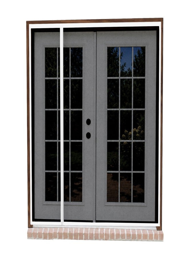 Fenestrelle Magnetic Screen Door for French & Sliding Door – Heavy Duty, Hands Free Fiberglass Mesh with Self Closing Magnetic Seal, White Trim – Fits 70" x 80" Doors (Screen Size 72" x 80") - Image 1