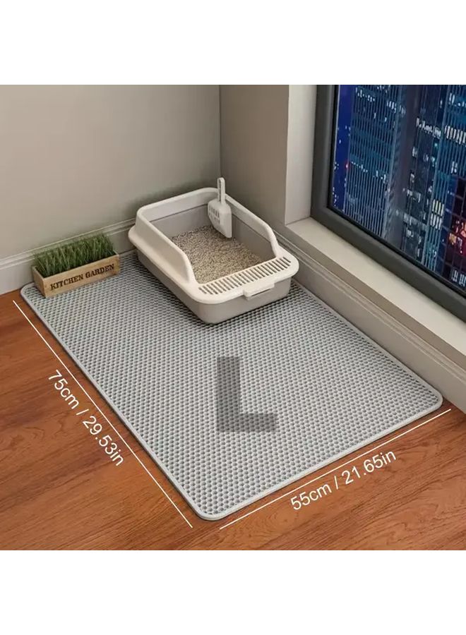 Extra Large Double Layer Litter Mat Grey XL 35 43x23 62 Inch Splashproof Leakproof Washable - Image 2