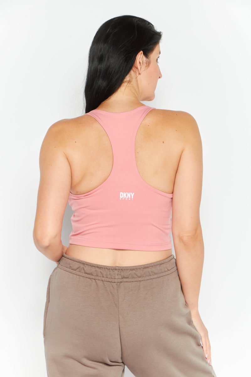 DKNY Sport Women Sportswear Fit Sleeveless Training Tank Top, Pink - Image 4