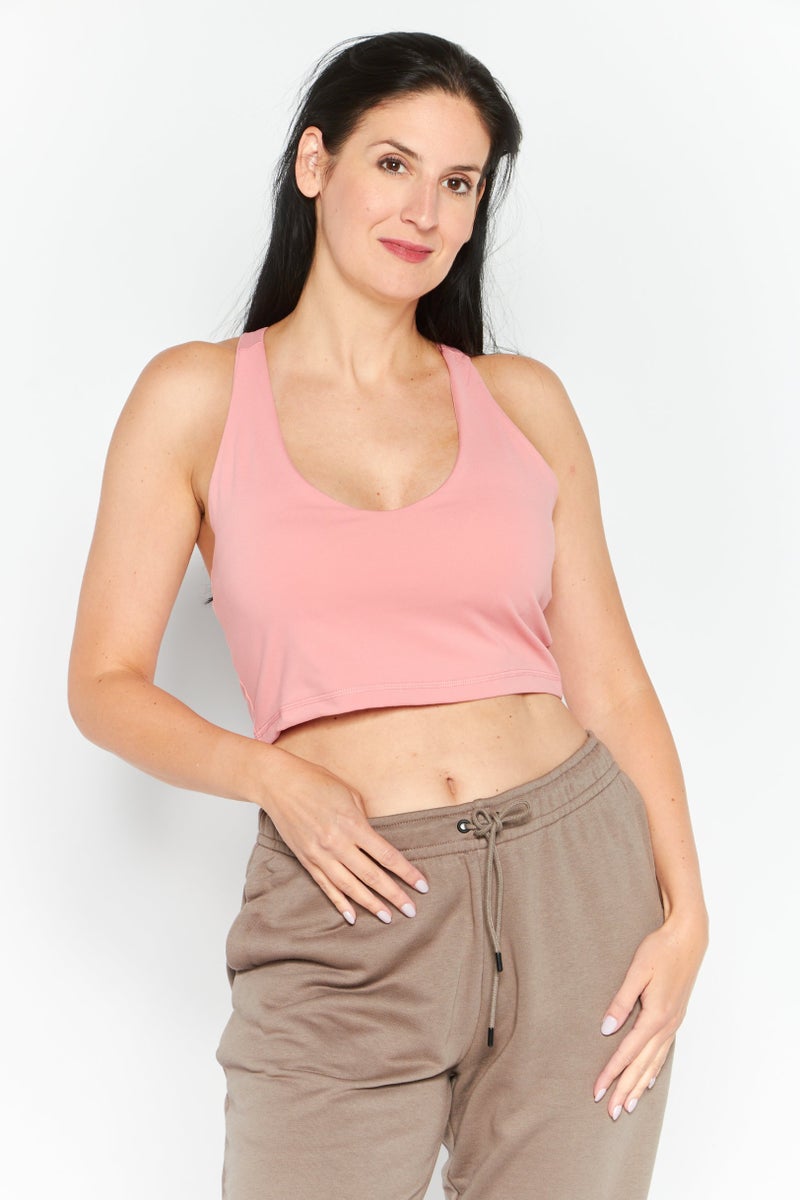 DKNY Sport Women Sportswear Fit Sleeveless Training Tank Top, Pink - Image 1