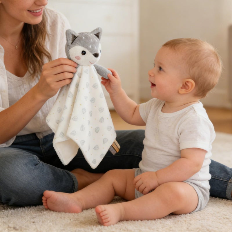 CREVENT Cozy Plush Baby Security Blanket, Loveys for Baby Girls and Boys, Birthday (Deer) - Image 3