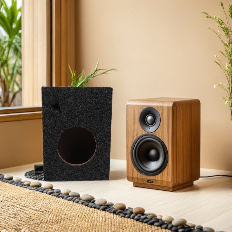 Square Portable Speaker Enclosure Box for Car Audio Black Wooden Subwoofer Cabinet - Image 3