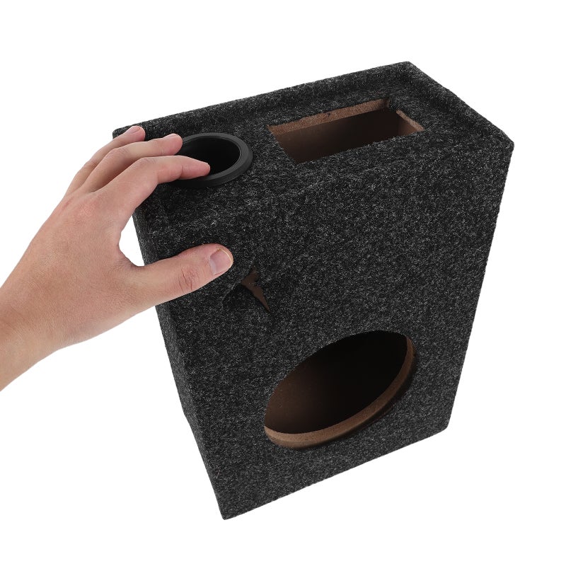Square Portable Speaker Enclosure Box for Car Audio Black Wooden Subwoofer Cabinet - Image 4
