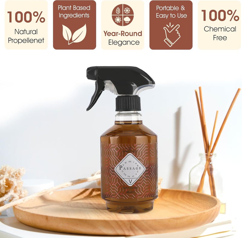 Passage Air Freshener V, 400 ML - Caramel, Vanilla, Patchouli & Woody Odor Eliminator | Long-Lasting Air Freshener for Home & Office | Ideal for Any Room & Season | Safe on Fabrics & Surfaces - Image 2