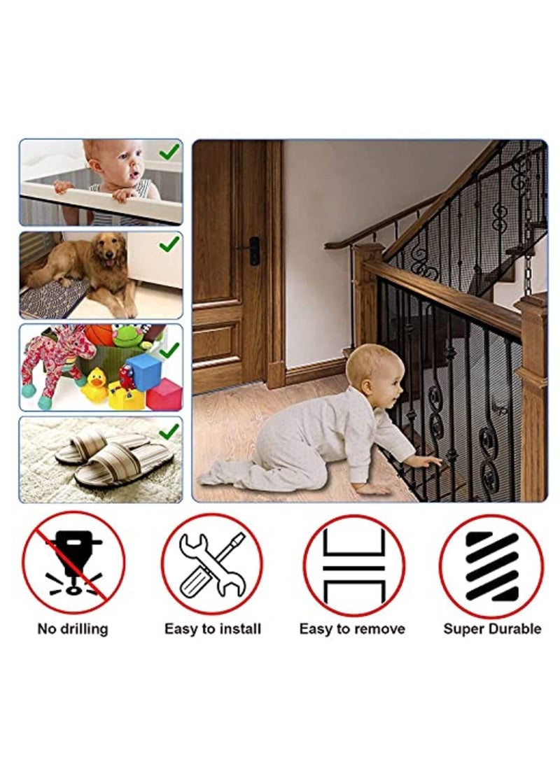 Pack of 2 Black 3m by 1.1m Baby Safety Net|  Baby Proofing | Stairs Net |  Balcony Rails Net|  Child Safety Net|  Kids Safety product - pzsku/ZF5F53612C3DF0D007AF2Z/45/_/1698926752/658a1508-746b-46f7-b0ea-df828aca3c5a